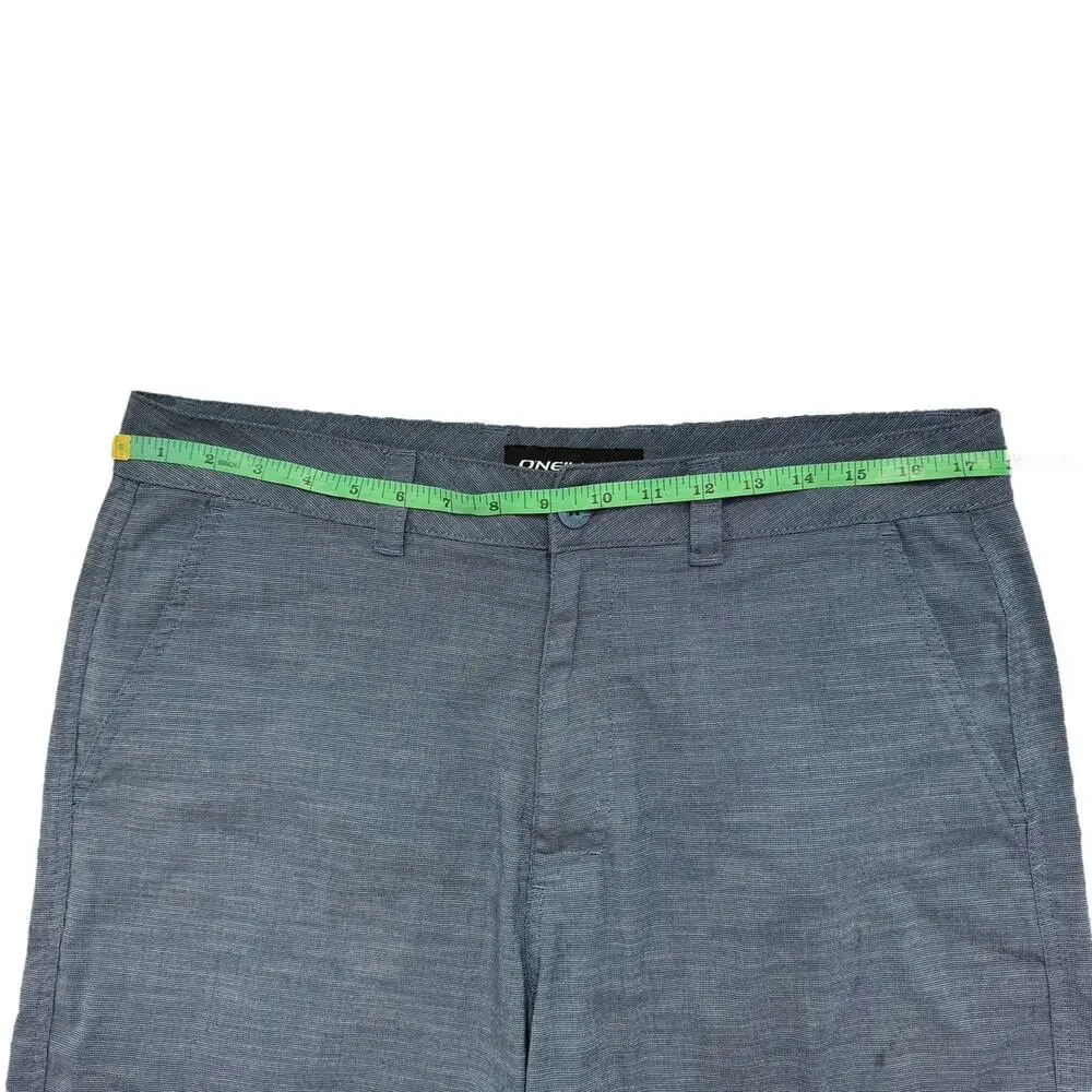 O’NEILL Blue Micro Dot Walking Shorts Size 34 Mens Polyester Viscose Dad